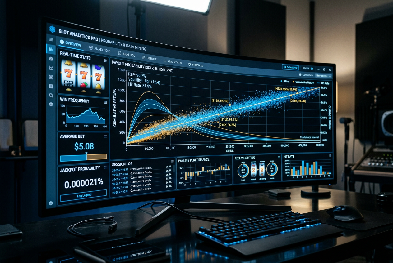 Widok na nowoczesny interfejs analityczny do testowania automatów w studio.