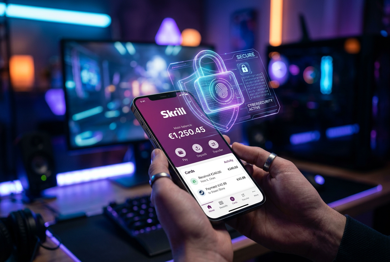 Bezpieczny portfel elektroniczny Skrill w nowoczesnym wydaniu technologicznym
